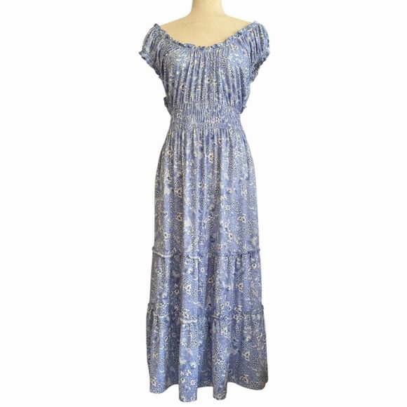 Lucky Brand Dresses & Skirts - Lucky Brand Floral Tiered Dress XXL Boho Cottagecore Smocked Garden Party Dainty